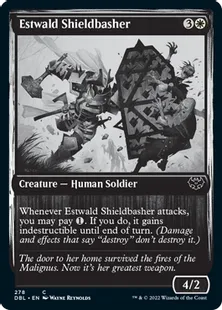 《エストワルドの盾殴り/Estwald Shieldbasher》[DBL] 白C