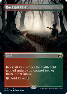 ■ボーダーレス■《落石の谷間/Rockfall Vale》[MID-BF] 土地R