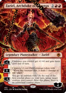 ■ボーダーレス■《アヴェルナスの大公、ザリエル/Zariel, Archduke of Avernus》[AFR-BF] 赤R