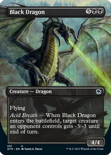 ■ボーダーレス■《ブラック・ドラゴン/Black Dragon》[AFR-BF] 黒U