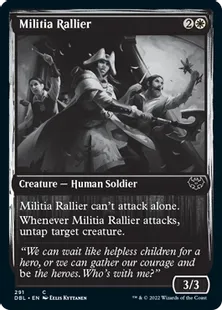 《民兵の結集者/Militia Rallier》[DBL] 白C