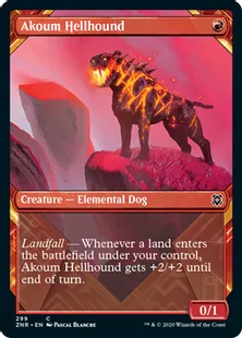 ■ショーケース■《アクームのヘルハウンド/Akoum Hellhound》[ZNR-BF] 赤C