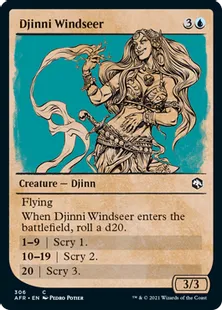 ■ショーケース■《ジンの風予見者/Djinni Windseer》[AFR-BF] 青C