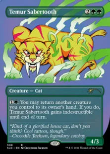 《ティムールの剣歯虎/Temur Sabertooth》[Secret Lair] 緑(308)
