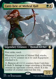 《ミスラル・ホールのキャッティ＝ブリー/Catti-Brie of Mithral Hall》[AFC] 金R