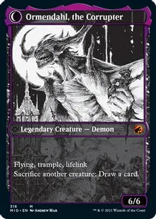 ■ショーケース■《堕落した司教、ジェレン/Jerren, Corrupted Bishop》/《堕落者、オーメンダール/Ormendahl, the Corrupter》[MID-BF] 黒R