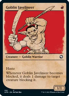 ■ショーケース■《ゴブリンの投槍兵/Goblin Javelineer》[AFR-BF] 赤C
