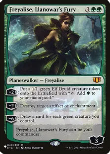 《ラノワールの憤激、フレイアリーズ/Freyalise, Llanowar's Fury》[The List] 緑R
