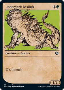 ■ショーケース■《アンダーダークのバジリスク/Underdark Basilisk》[AFR-BF] 緑C