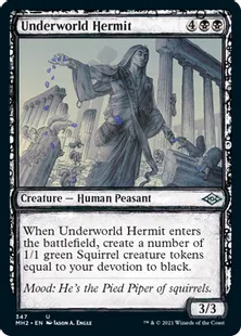 ■スケッチ■《死の国の隠遁者/Underworld Hermit》[MH2-BF] 黒U