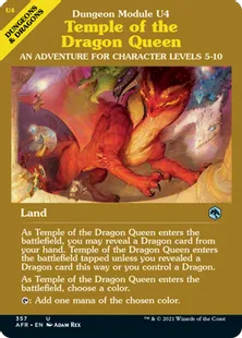 ■ショーケース■《ドラゴンの女王の寺院/Temple of the Dragon Queen》[AFR-BF] 土地U