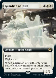 ■拡張アート■《ガーディアン・オヴ・フェイス/Guardian of Faith》[AFR-BF] 白R