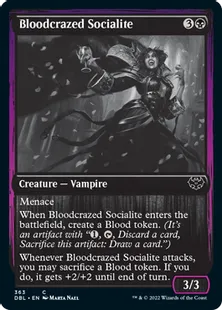 《血に狂った社交家/Bloodcrazed Socialite》[DBL] 黒C