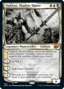 ■スケッチ■《影の処刑者、ダッコン/Dakkon, Shadow Slayer》[MH2-BF] 金R
