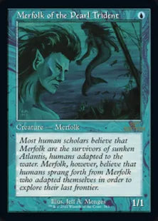 ■旧枠■《真珠三叉矛の人魚/Merfolk of the Pearl Trident》[30A] 青C