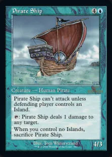 ■旧枠■《海賊船/Pirate Ship》[30A] 青R