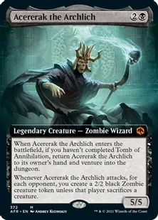 ■拡張アート■《アーチリッチ、アサーラック/Acererak the Archlich》[AFR-BF] 黒R