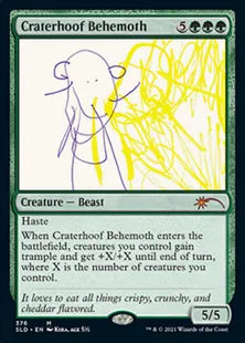 《孔蹄のビヒモス/Craterhoof Behemoth》[Secret Lair] 緑(376)