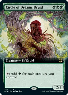 ■拡張アート■《夢の円環のドルイド/Circle of Dreams Druid》[AFR-BF] 緑R