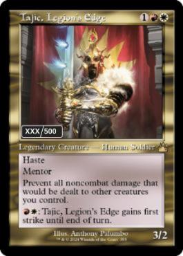 【ダブルレインボウ・Foil】■旧枠■《軍勢の切先、タージク/Tajic, Legion's Edge》(シリアル入り)[RVR] 金R