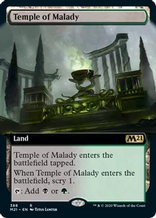 ■拡張アート■《疾病の神殿/Temple of Malady》[M21-BF] 土地R