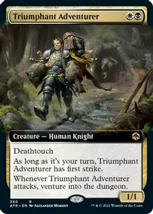 ■拡張アート■《勝利した冒険者/Triumphant Adventurer》[AFR-BF] 金R