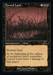■旧枠■《呪われた地/Cursed Land》[30A] 黒U
