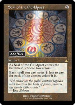 【ダブルレインボウ・Foil】■旧枠■《ギルドパクトの印章/Seal of the Guildpact》(シリアル入り)[RVR] 茶R