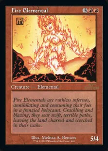 ■旧枠■《炎の精霊/Fire Elemental》[30A] 赤U