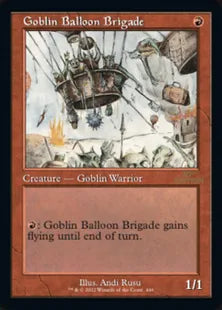 ■旧枠■《ゴブリン気球部隊/Goblin Balloon Brigade》[30A] 赤U