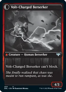 《通電の幻想家/Voltaic Visionary》/《蓄電の狂戦士/Volt-Charged Berserker》[DBL] 赤U