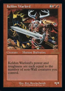 ■旧枠■《ケルドの大将軍/Keldon Warlord》[30A] 赤U