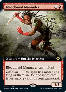 ■拡張アート■《血編み髪の匪賊/Bloodbraid Marauder》[MH2-BF] 赤R
