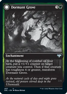《休樹林帯/Dormant Grove》/《節くれの樹林徘徊者/Gnarled Grovestrider》[DBL] 緑U