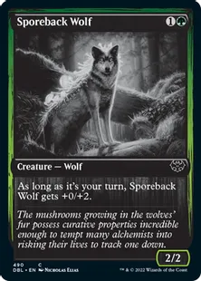《胞子背の狼/Sporeback Wolf》[DBL] 緑C