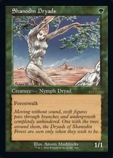 ■旧枠■《シャノーディンのドライアド/Shanodin Dryads》[30A] 緑C