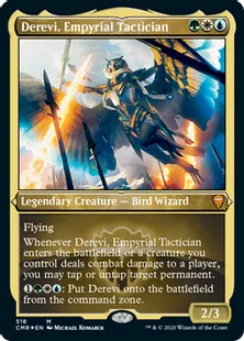 ■エッチング仕様■《浄火の戦術家、デリーヴィー/Derevi, Empyrial Tactician》[CMR-BF] 金R