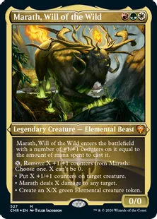 ■エッチング仕様■《野生の意志、マラス/Marath, Will of the Wild》[CMR-BF] 金R