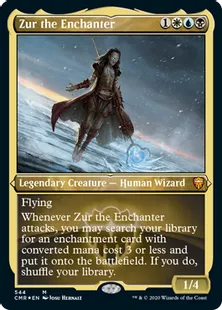 ■エッチング仕様■《結界師ズアー/Zur the Enchanter》[CMR-BF] 金R
