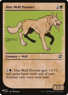 《うろつくダイア・ウルフ/Dire Wolf Prowler》[The List] 緑C