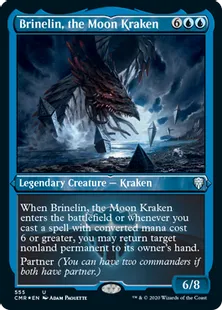 ■エッチング仕様■《月のクラーケン、ブリネリン/Brinelin, the Moon Kraken》[CMR-BF] 青U