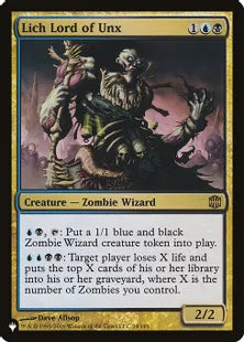 《アンクスの死者の王/Lich Lord of Unx》[The List] 金R