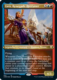 ■エッチング仕様■《改革派の勧誘者、ザラ/Zara, Renegade Recruiter》[CMR-BF] 金R