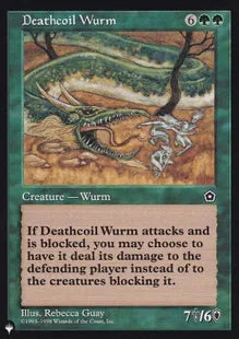 《死のとぐろのワーム/Deathcoil Wurm》[The List] 緑R