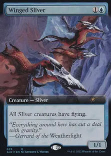 《有翼スリヴァー/Winged Sliver》[Secret Lair] 青(628)