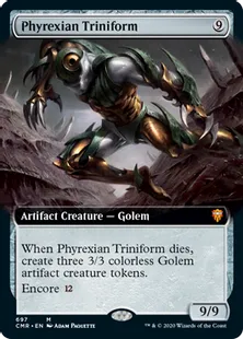 ■拡張アート■《ファイレクシアの三重体/Phyrexian Triniform》[CMR-BF] 茶R