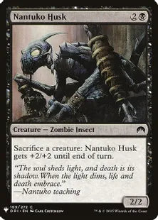 《ナントゥーコの鞘虫/Nantuko Husk》[MB1] 黒C