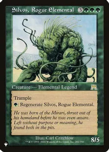 《悪辣な精霊シルヴォス/Silvos, Rogue Elemental》[The List] 緑R