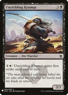 《不撓のクルーマ/Unyielding Krumar》[MB1] 黒C