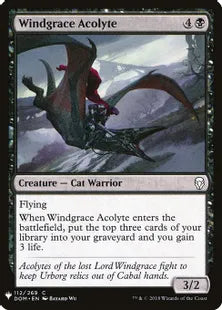 《ウィンドグレイスの見習い/Windgrace Acolyte》[MB1] 黒C